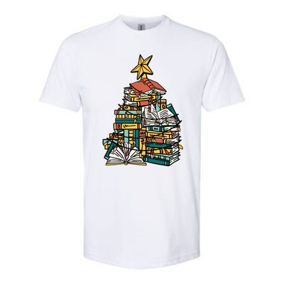 Christmas Book Lover Xmas Tree Reading Nerd Cool Gift Softstyle CVC T-Shirt