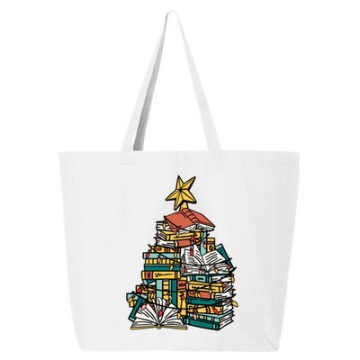 Christmas Book Lover Xmas Tree Reading Nerd Cool Gift 25L Jumbo Tote