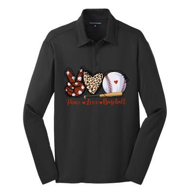 Cute Baseball Lovers Gifts Softball Baseball Silk Touch Performance Long Sleeve Polo