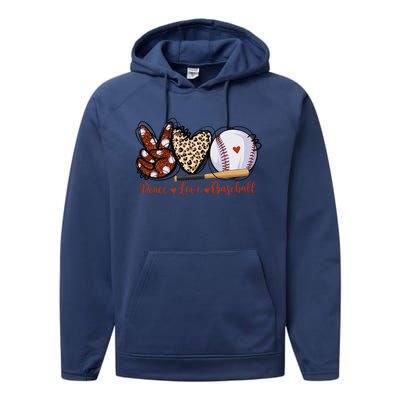 Cute Baseball Lovers Gifts Softball Baseball Performance Fleece Hoodie