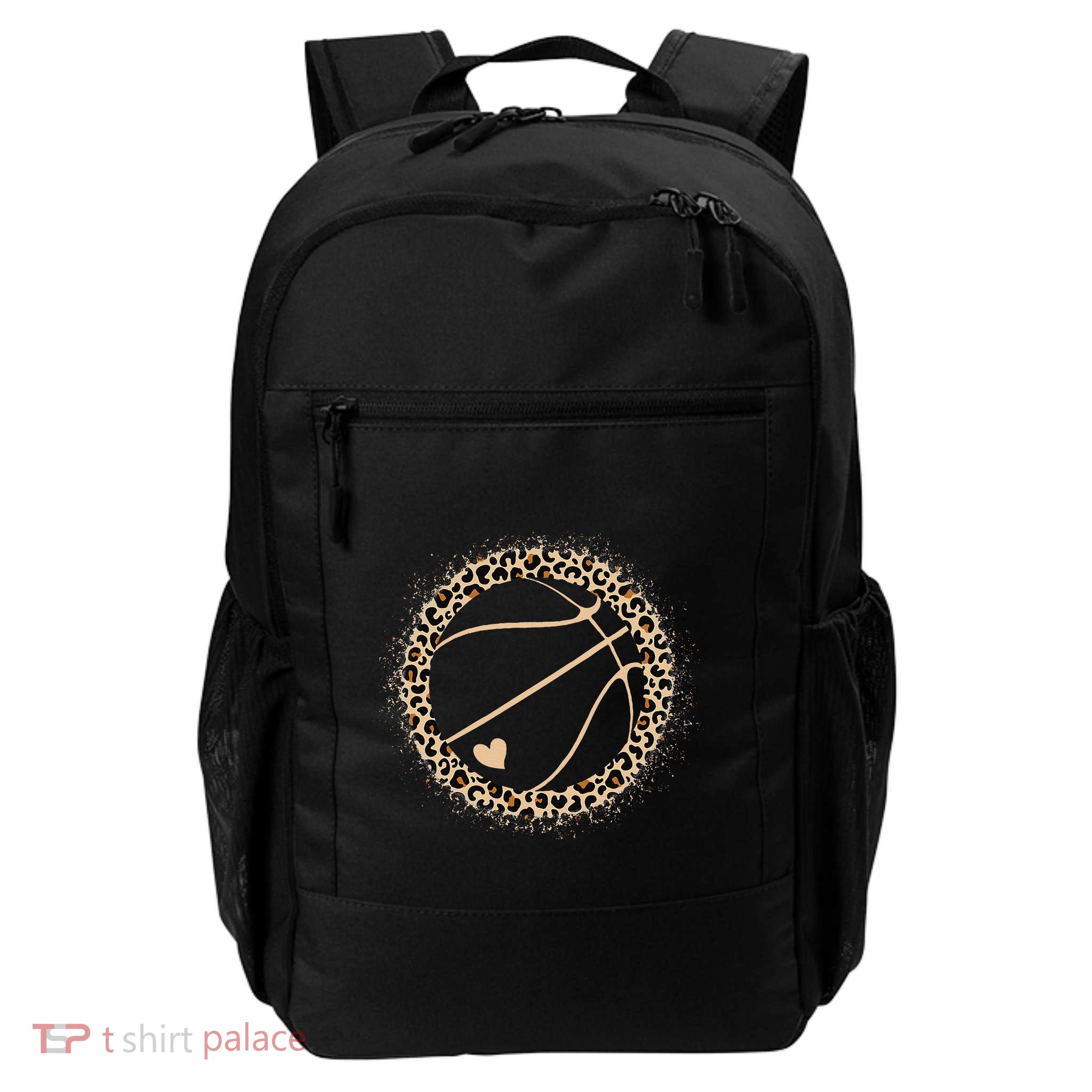 Cute Basketball Leopard Print Basketball Lover Backpack