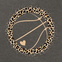 Cute Basketball Leopard Print Basketball Lover Cotton Canvas Backpack