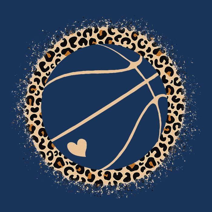 Cute Basketball Leopard Print Basketball Lover Cooling Performance Crew T-Shirt