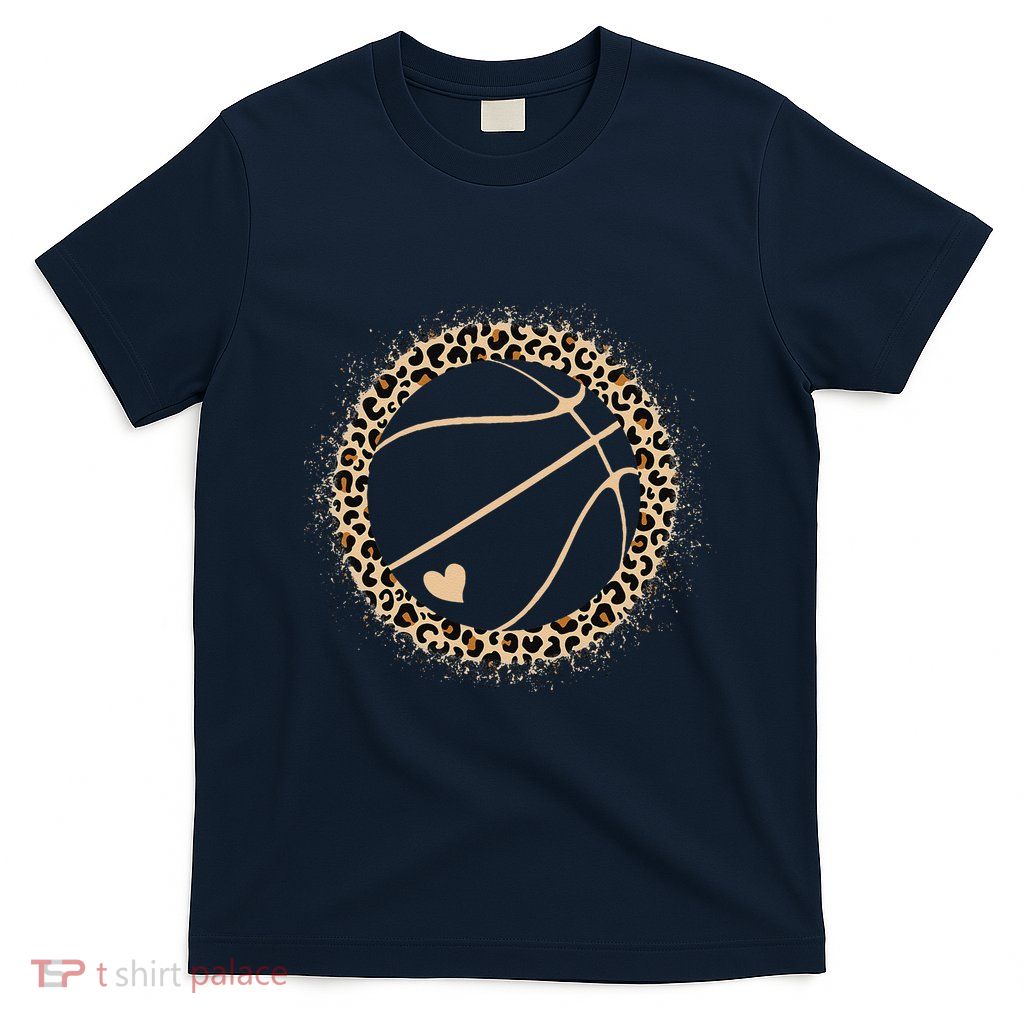 Cute Basketball Leopard Print Basketball Lover T-Shirt