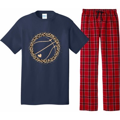 Cute Basketball Leopard Print Basketball Lover Pajama Set