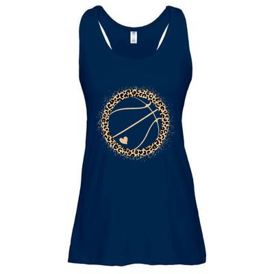 Cute Basketball Leopard Print Basketball Lover Ladies Essential Flowy Tank