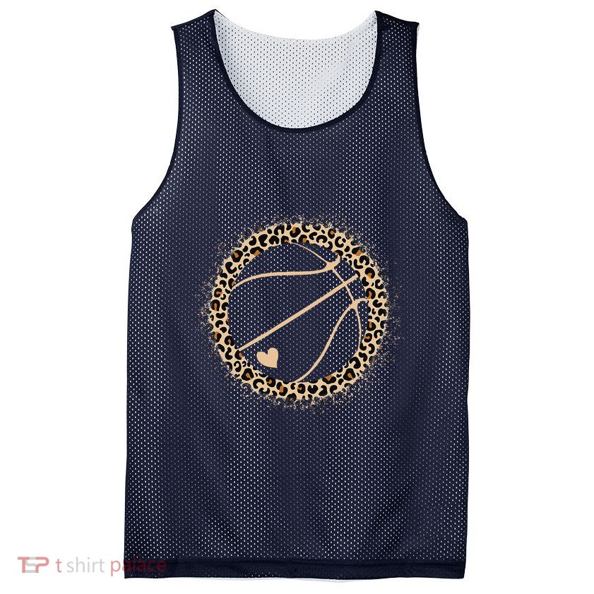 Cute Basketball Leopard Print Basketball Lover Mesh Reversible Basketball Jersey Tank