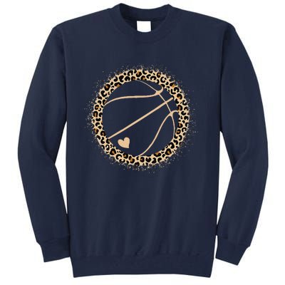 Cute Basketball Leopard Print Basketball Lover Tall Sweatshirt