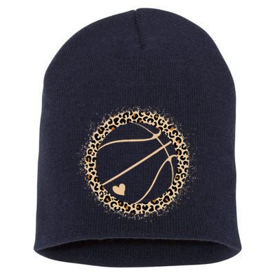 Cute Basketball Leopard Print Basketball Lover Short Acrylic Beanie