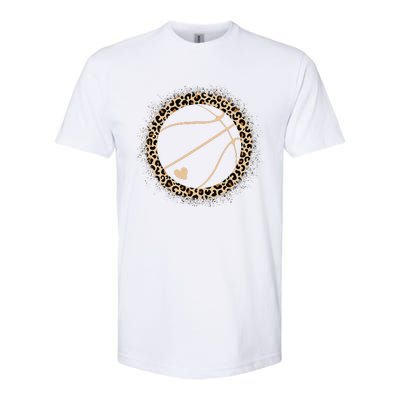 Cute Basketball Leopard Print Basketball Lover Softstyle CVC T-Shirt