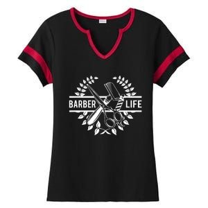 Cool Barber Life Ladies Halftime Notch Neck Tee