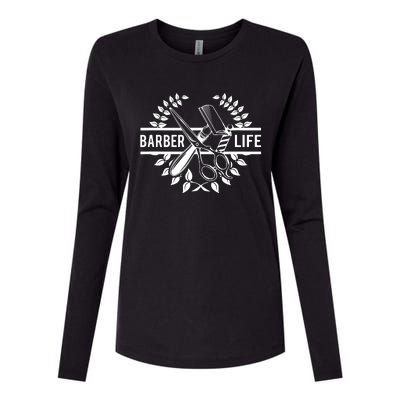 Cool Barber Life Womens Cotton Relaxed Long Sleeve T-Shirt