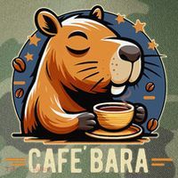 Café Bara Logo Coffee Bar Cafebara Barista Capybara Funny Legacy Tie Dye Trucker Hat
