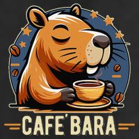 Café Bara Logo Coffee Bar Cafebara Barista Capybara Funny Adult Drive Performance Visor