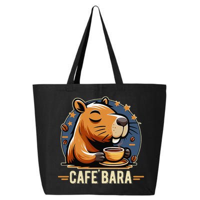 Café Bara Logo Coffee Bar Cafebara Barista Capybara Funny 25L Jumbo Tote