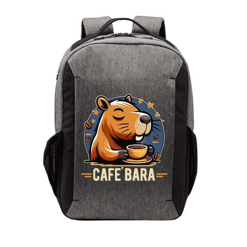 Café Bara Logo Coffee Bar Cafebara Barista Capybara Funny Vector Backpack