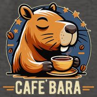 Café Bara Logo Coffee Bar Cafebara Barista Capybara Funny Vector Backpack