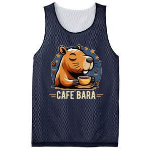 Café Bara Logo Coffee Bar Cafebara Barista Capybara Funny Mesh Reversible Basketball Jersey Tank