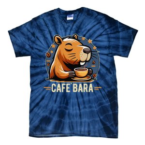 Café Bara Logo Coffee Bar Cafebara Barista Capybara Funny Tie-Dye T-Shirt