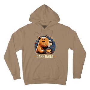 Café Bara Logo Coffee Bar Cafebara Barista Capybara Funny Hoodie