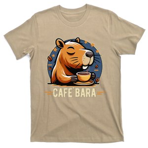 Café Bara Logo Coffee Bar Cafebara Barista Capybara Funny T-Shirt