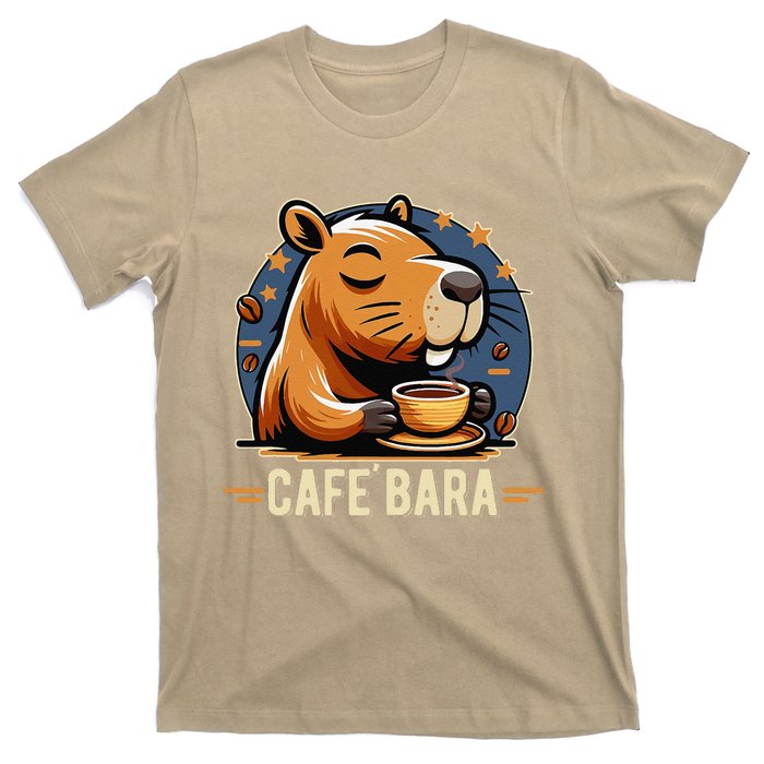 Café Bara Logo Coffee Bar Cafebara Barista Capybara Funny T-Shirt