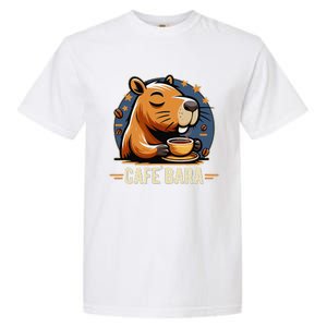 Café Bara Logo Coffee Bar Cafebara Barista Capybara Funny Garment-Dyed Heavyweight T-Shirt