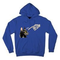 Cat Black Lover Skeleton Hand Boop Funny Halloween Kitten Gift Tall Hoodie