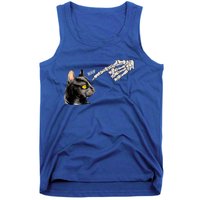 Cat Black Lover Skeleton Hand Boop Funny Halloween Kitten Gift Tank Top