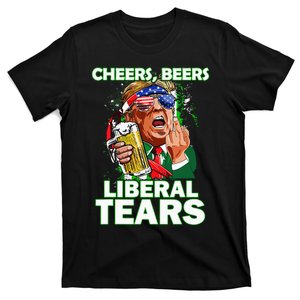 Cheers Beers Liberal Tears Trump Holding Beer T-Shirt