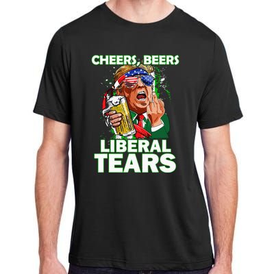 Cheers Beers Liberal Tears Trump Holding Beer Adult ChromaSoft Performance T-Shirt