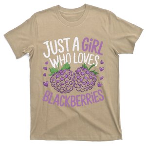 Cute Blackberry Lovers Just A Girl Who Loves Pineapple Teens T-Shirt