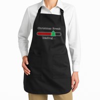 Christmas Break Loading Funny Xmas Holiday Teachers Apron