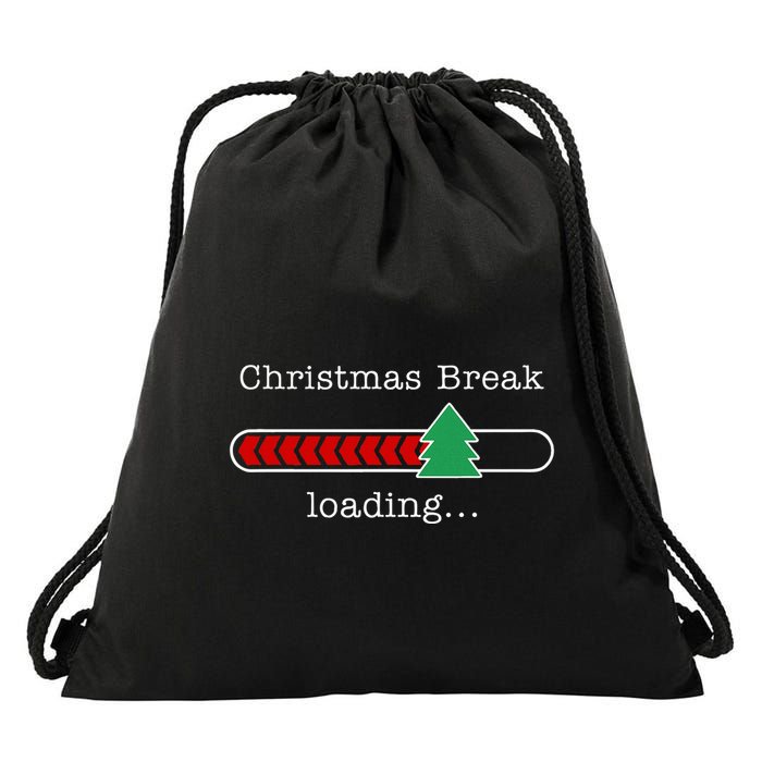 Christmas Break Loading Funny Xmas Holiday Teachers Drawstring Bag