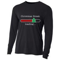 Christmas Break Loading Funny Xmas Holiday Teachers Cooling Performance Long Sleeve Crew