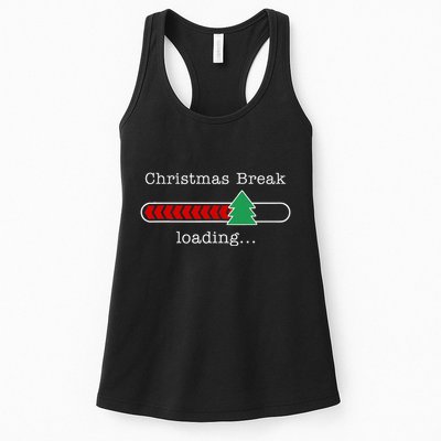 Christmas Break Loading Funny Xmas Holiday Teachers Womens Tank Top