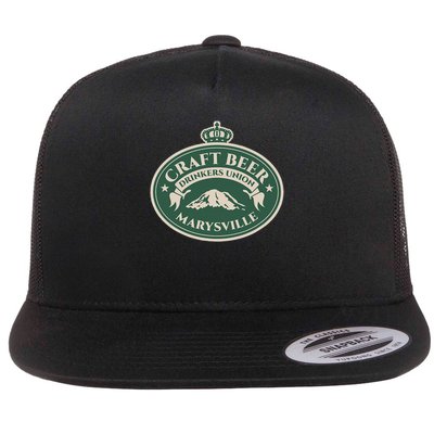 Craft Beer Lovers Marysville Washington Flat Bill Trucker Hat