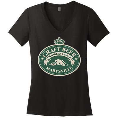 Craft Beer Lovers Marysville Washington Women's V-Neck T-Shirt