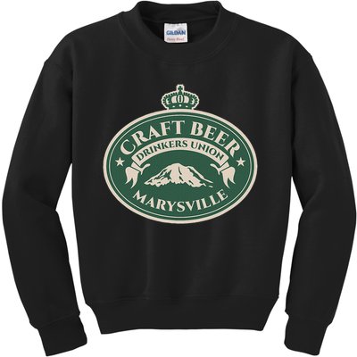 Craft Beer Lovers Marysville Washington Kids Sweatshirt