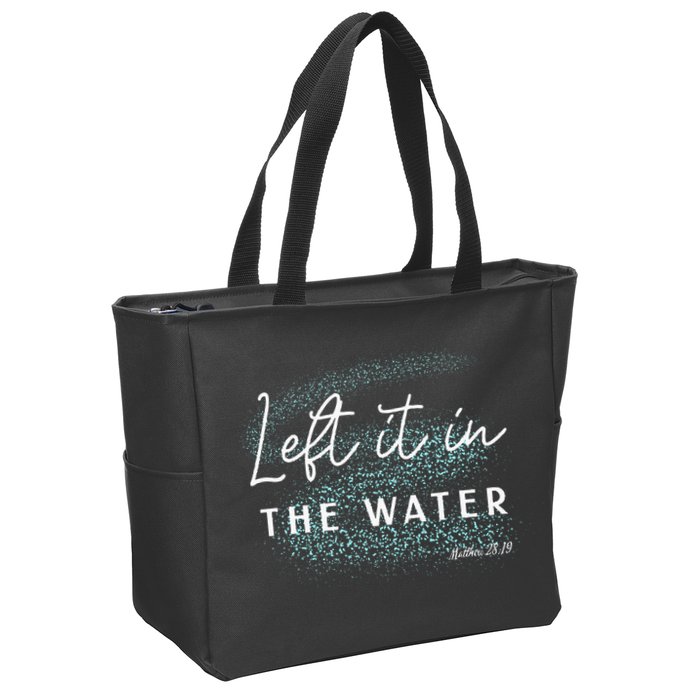 Christian Baptism Left It In The Water Matthew 2819 Zip Tote Bag
