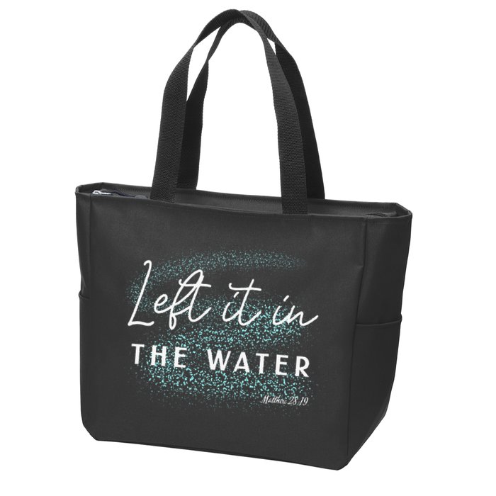 Christian Baptism Left It In The Water Matthew 2819 Zip Tote Bag