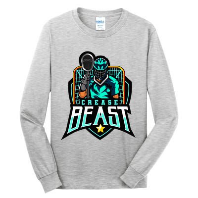 Crease Beast Lacrosse Goalkeeper For Lacrosse Goalie Tall Long Sleeve T-Shirt