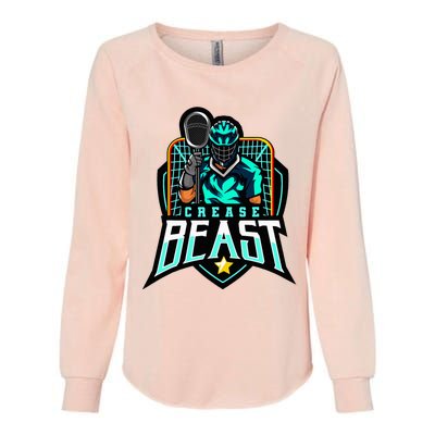 Crease Beast Lacrosse Goalkeeper For Lacrosse Goalie Womens California Wash Sweatshirt