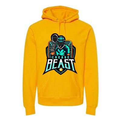 Crease Beast Lacrosse Goalkeeper For Lacrosse Goalie Premium Hoodie