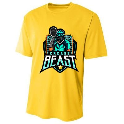 Crease Beast Lacrosse Goalkeeper For Lacrosse Goalie Performance Sprint T-Shirt