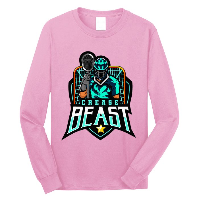 Crease Beast Lacrosse Goalkeeper For Lacrosse Goalie Long Sleeve Shirt