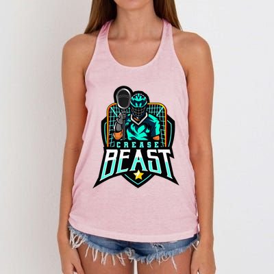 Crease Beast Lacrosse Goalkeeper For Lacrosse Goalie Women's Knotted Racerback Tank