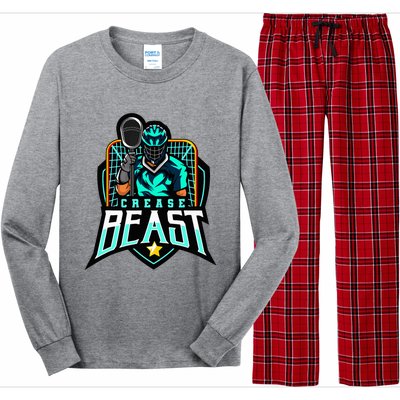 Crease Beast Lacrosse Goalkeeper For Lacrosse Goalie Long Sleeve Pajama Set