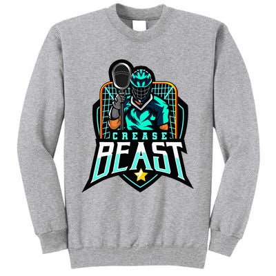 Crease Beast Lacrosse Goalkeeper For Lacrosse Goalie Tall Sweatshirt