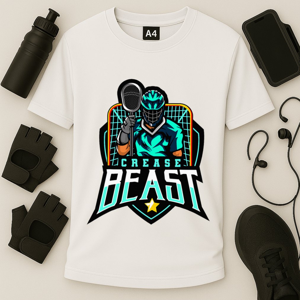 Crease Beast Lacrosse Goalkeeper For Lacrosse Goalie Cooling Performance Crew T-Shirt